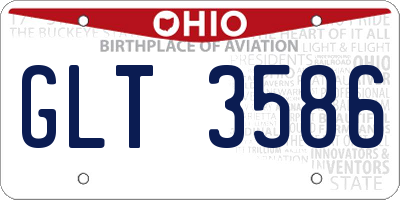 OH license plate GLT3586