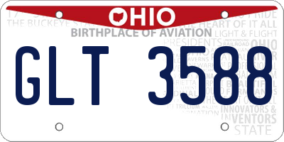 OH license plate GLT3588