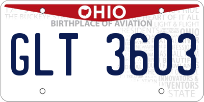 OH license plate GLT3603