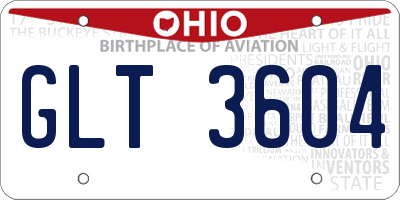 OH license plate GLT3604