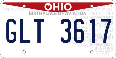 OH license plate GLT3617