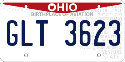 OH license plate GLT3623