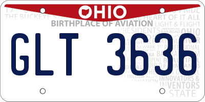 OH license plate GLT3636