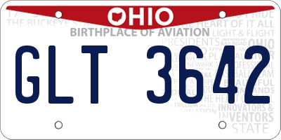 OH license plate GLT3642