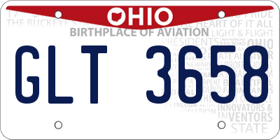 OH license plate GLT3658