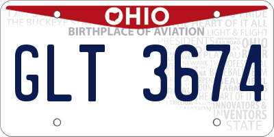 OH license plate GLT3674