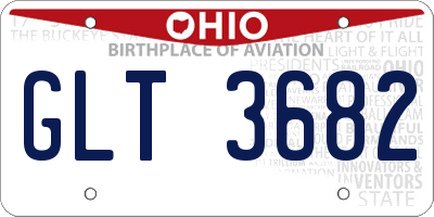 OH license plate GLT3682