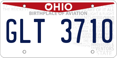 OH license plate GLT3710