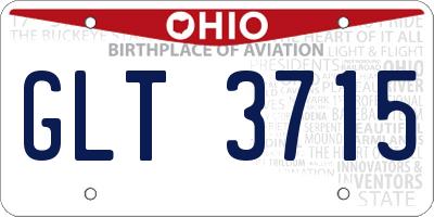 OH license plate GLT3715