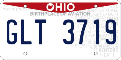 OH license plate GLT3719