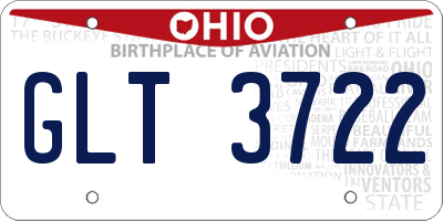 OH license plate GLT3722
