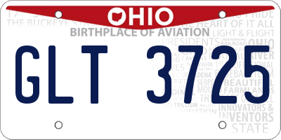 OH license plate GLT3725