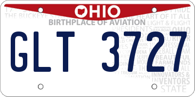 OH license plate GLT3727