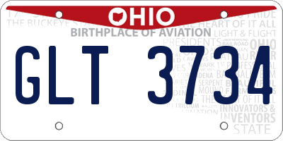 OH license plate GLT3734