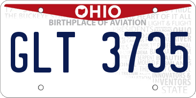 OH license plate GLT3735