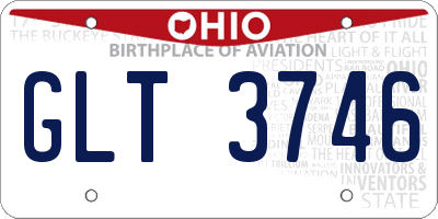 OH license plate GLT3746