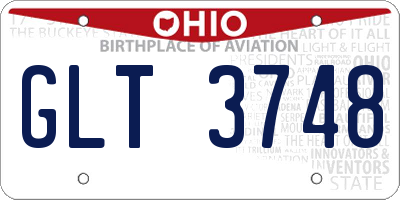 OH license plate GLT3748