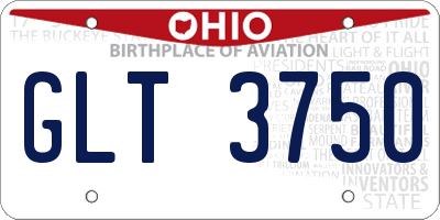 OH license plate GLT3750