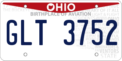 OH license plate GLT3752