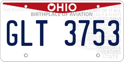 OH license plate GLT3753