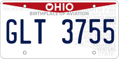 OH license plate GLT3755