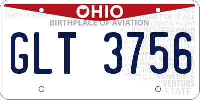 OH license plate GLT3756
