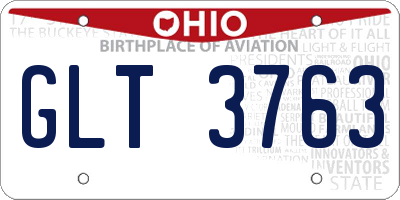 OH license plate GLT3763