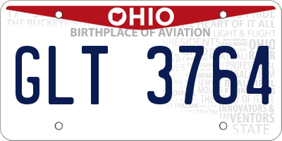 OH license plate GLT3764