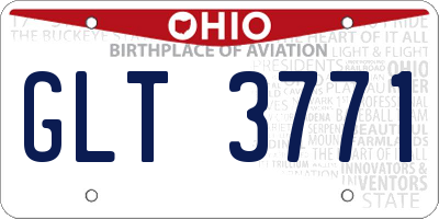 OH license plate GLT3771