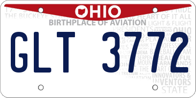 OH license plate GLT3772