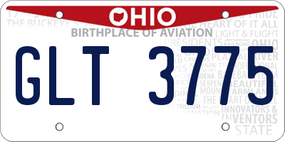OH license plate GLT3775