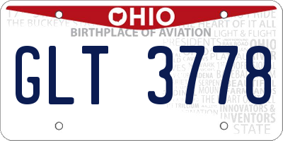 OH license plate GLT3778