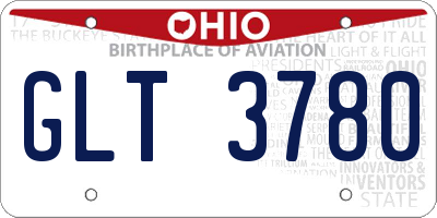OH license plate GLT3780