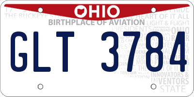 OH license plate GLT3784