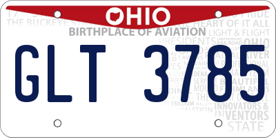 OH license plate GLT3785