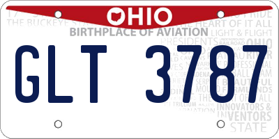 OH license plate GLT3787