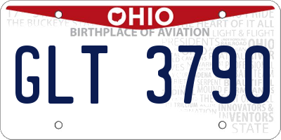 OH license plate GLT3790