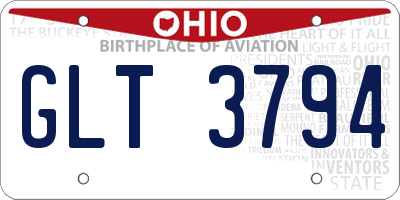 OH license plate GLT3794