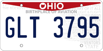 OH license plate GLT3795