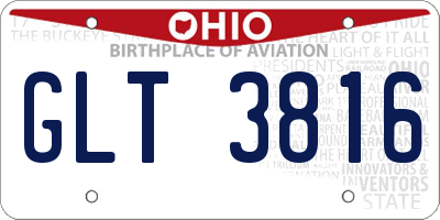 OH license plate GLT3816