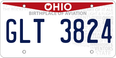 OH license plate GLT3824