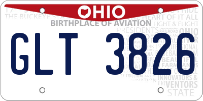 OH license plate GLT3826