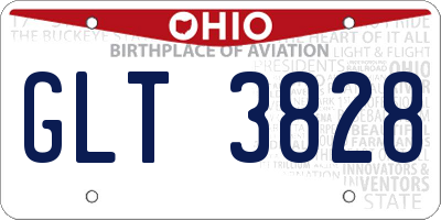 OH license plate GLT3828