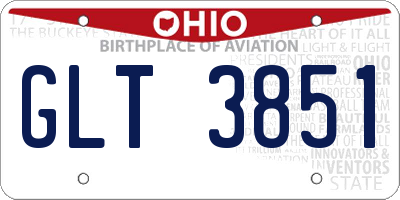 OH license plate GLT3851