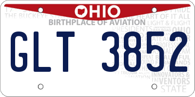 OH license plate GLT3852