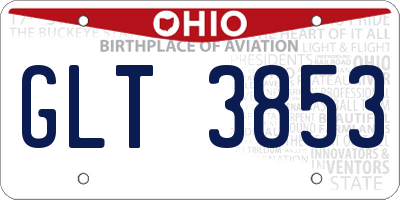 OH license plate GLT3853