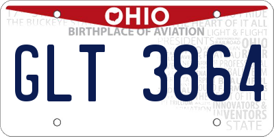OH license plate GLT3864