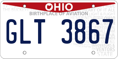 OH license plate GLT3867