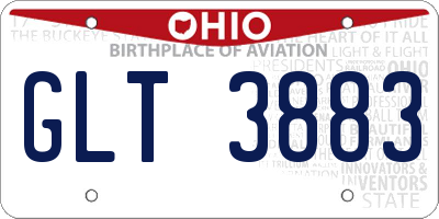 OH license plate GLT3883