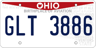OH license plate GLT3886